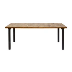 Mozaiek Eettafel Hout -Zuiver Verkoop kare design illusion gold mozaiek eettafel hout 83828 006