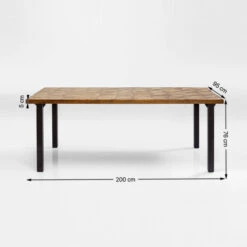 Mozaiek Eettafel Hout -Zuiver Verkoop kare design illusion gold mozaiek eettafel hout 83828 010