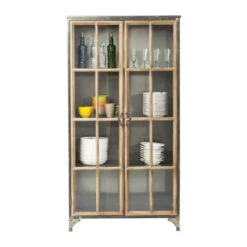 Vitrinekast Industrieel Staal -Zuiver Verkoop kare design kontor brede vitrinekast 02