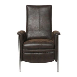 Verstelbare Bruine Fauteuil 7 Verstelbare Bruine Fauteuil -Zuiver Verkoop kare design lazy verstelbare bruine fauteuil 01