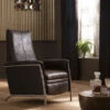 Verstelbare Bruine Fauteuil -Zuiver Verkoop kare design lazy verstelbare bruine fauteuil 04 2