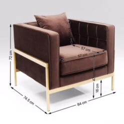 Fluwelen Fauteuil Modern -Zuiver Verkoop kare design loft fluwelen fauteuil modern config 83530 008