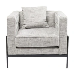 Vierkante Design Fauteuil Grijs -Zuiver Verkoop kare design loft salt and pepper deco stoel 02