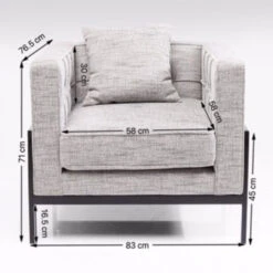 Vierkante Design Fauteuil Grijs -Zuiver Verkoop kare design loft salt and pepper deco stoel 04