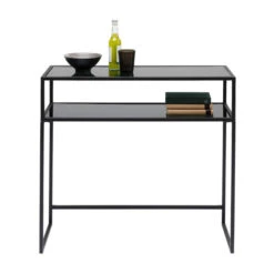Sidetable Van Staal Met Glas -Zuiver Verkoop kare design loft sidetable van staal met glas 02