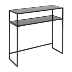 Sidetable Van Staal Met Glas -Zuiver Verkoop kare design loft sidetable van staal met glas 03