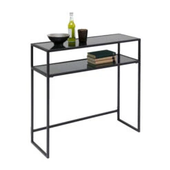 Sidetable Van Staal Met Glas -Zuiver Verkoop kare design loft sidetable van staal met glas 04