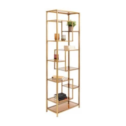 Smal Hoog Wandrek Staal Met Glas -Zuiver Verkoop kare design loft smal hoog wandrek staal met glas 04