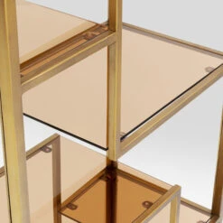 Smal Hoog Wandrek Staal Met Glas -Zuiver Verkoop kare design loft smal hoog wandrek staal met glas 07