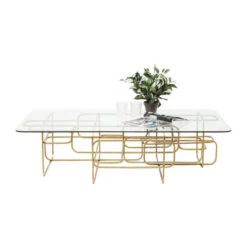 Design Salontafel Goud En Glas -Zuiver Verkoop kare design meander authentieke salontafel goud 03