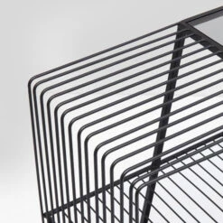 Metalen Sidetable Zwart -Zuiver Verkoop kare design mesh metalen sidetable zwart 83674 004