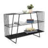 Metalen Sidetable Zwart -Zuiver Verkoop kare design mesh metalen sidetable zwart 83674 005