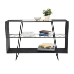 Metalen Sidetable Zwart -Zuiver Verkoop kare design mesh metalen sidetable zwart 83674 006