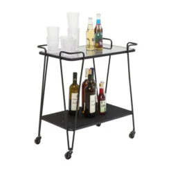 Metalen Trolley -Zuiver Verkoop kare design mesh metalen trolley 83673 005