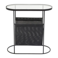 Ovalen Bijzettafel Krantenbak -Zuiver Verkoop kare design mesh ovalen bijzettafel krantenbak 83671 001