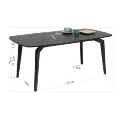 Zwarte Design Eettafel Hout -Zuiver Verkoop kare design milano zwarte design eettafel hout 05