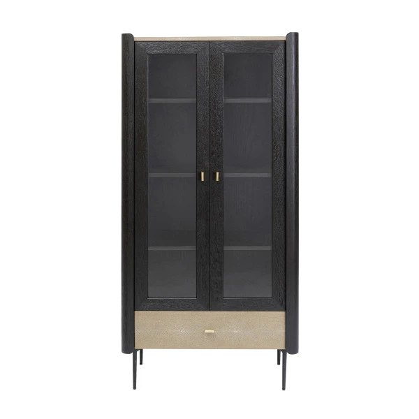Zwarte Design Vitrinekast 3 Zwarte Design Vitrinekast