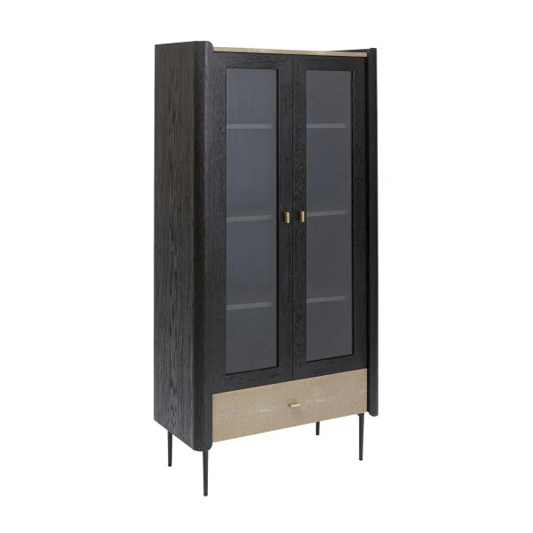 Zwarte Design Vitrinekast 4 Zwarte Design Vitrinekast - Afbeelding 2