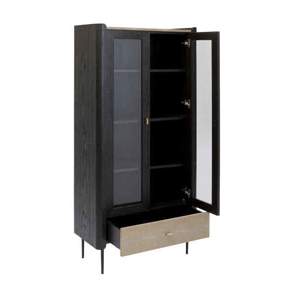 Zwarte Design Vitrinekast 5 Zwarte Design Vitrinekast - Afbeelding 3