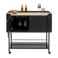 Zwarte Design Wijnkast Trolley 17 Zwarte Design Wijnkast Trolley -Zuiver Verkoop kare design milano zwarte design wijnkast trolley 03