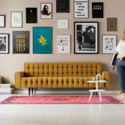 Gecapitonneerde Bank Retro -Zuiver Verkoop kare design milchbar 3 zitsbank 05