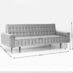 Gecapitonneerde Bank Retro -Zuiver Verkoop kare design milchbar 3 zitsbank 07