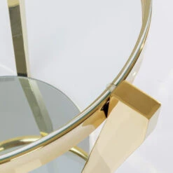 Gouden Bijzettafel Glas -Zuiver Verkoop kare design monocolo gold gouden bijzettafel glas 04