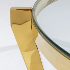Gouden Bijzettafel Glas -Zuiver Verkoop kare design monocolo gold gouden bijzettafel glas 05