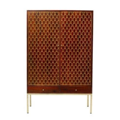 Kledingkast Mangohout Messing