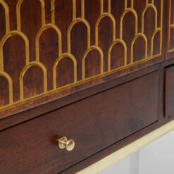 Kledingkast Mangohout Messing -Zuiver Verkoop kare design muskat kledingkast mangohout messing 07