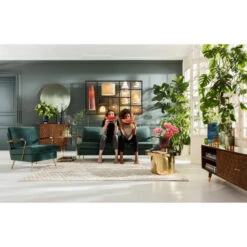 Retro Kastje Mangohout Goud -Zuiver Verkoop kare design muskat mangohouten retro wandkast 901