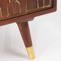 Retro Kastje Mangohout Goud -Zuiver Verkoop kare design muskat mangohouten retrowandkast 03