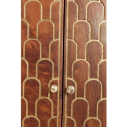 Retro Kastje Mangohout Goud -Zuiver Verkoop kare design muskat mangohouten retrowandkast 07