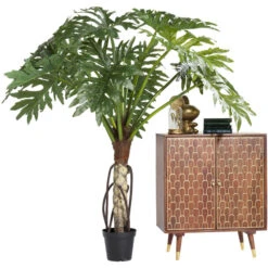 Retro Kastje Mangohout Goud -Zuiver Verkoop kare design muskat mangohouten retrowandkast 09