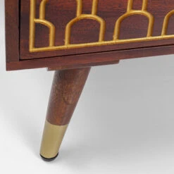 Mangohouten Wandkast Met Goud -Zuiver Verkoop kare design muskat mangohouten wandkast met goud 09