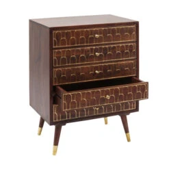 Retro Ladenkast Mangohout -Zuiver Verkoop kare design muskat retro ladenkast mangohout 03 2