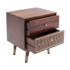 Retro Nachtkastje Met Goud -Zuiver Verkoop kare design muskat retro nachtkastje met goud 03