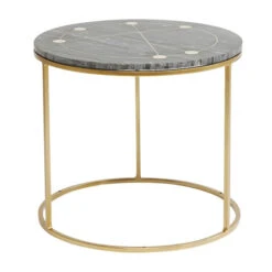 Bijzettafelset Messing Marmer -Zuiver Verkoop kare design mystic bijzettafelset messing marmer 83447 009