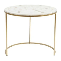 Bijzettafelset Messing Marmer -Zuiver Verkoop kare design mystic bijzettafelset messing marmer 83447 010