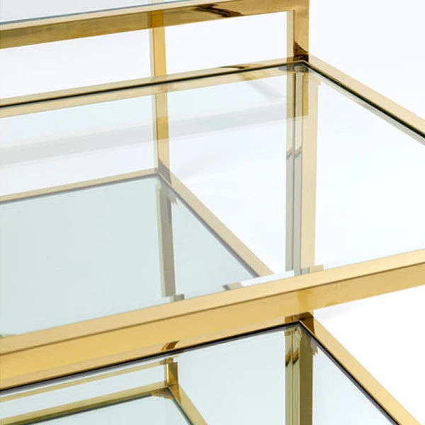 Gouden Design Salontafelset 7 Gouden Design Salontafelset - Afbeelding 5