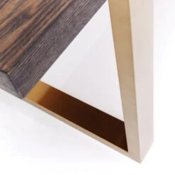 Eettafel Donker Hout Met Goud -Zuiver Verkoop kare design osaka eettafel hout messing poten 83879 002