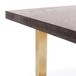 Eettafel Donker Hout Met Goud -Zuiver Verkoop kare design osaka eettafel hout messing poten 83879 003