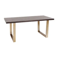 Eettafel Donker Hout Met Goud -Zuiver Verkoop kare design osaka eettafel hout messing poten 83879 005