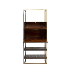 Hoge Drankenkast Donker Hout -Zuiver Verkoop kare design osaka hoge drankenkast donker hout 05