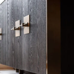 Dressoir Messing En Donker Hout -Zuiver Verkoop kare design osaka houten dressoir met messing 04