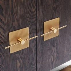 Dressoir Messing En Donker Hout -Zuiver Verkoop kare design osaka houten dressoir met messing 83874 004