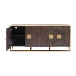 Dressoir Messing En Donker Hout -Zuiver Verkoop kare design osaka houten dressoir met messing 83874 008