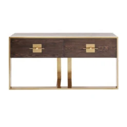 Houten Sidetable Met Messing -Zuiver Verkoop kare design osaka houten sidetable met messing 83880 006