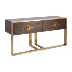Houten Sidetable Met Messing -Zuiver Verkoop kare design osaka houten sidetable met messing 83880 008