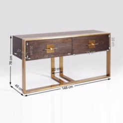 Houten Sidetable Met Messing -Zuiver Verkoop kare design osaka houten sidetable met messing 83880 009